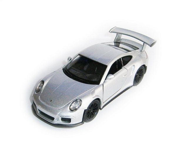 Welly Modellauto PORSCHE 911 GT3 RS 2016 Modellauto Modell Auto 00 (Silber-Metallic)