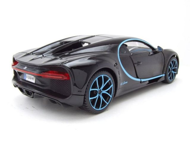 Maisto® Modellauto Bugatti Chiron 2016 schwarz hellblau