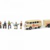 Schuco Modellauto 452669100 Schuco VW T1 Bus m.Anhänger The Red Monkeys 1:87