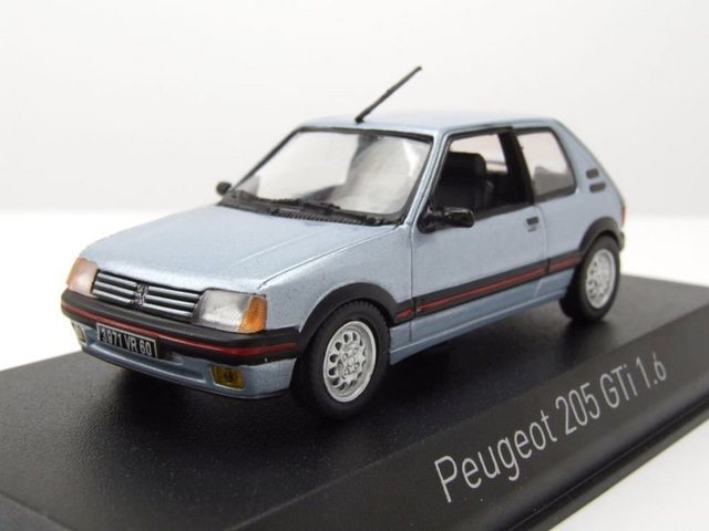 Norev Modellauto Peugeot 205 GTi 1.6 1988 blau Modellauto 1:43 Norev