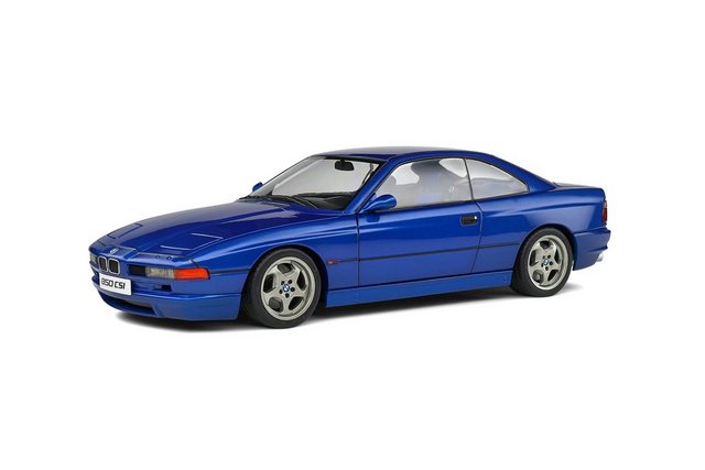 SIMBA Modellauto BMW 850 CSI E31 - Baujahr 1990 - blau Modellauto 1:18 Solido