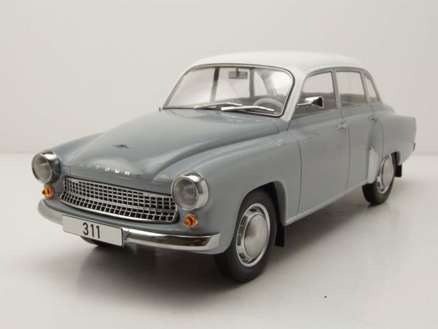 MCG Modellauto Wartburg 311 1959 grau weiß Modellauto 1:18 MCG