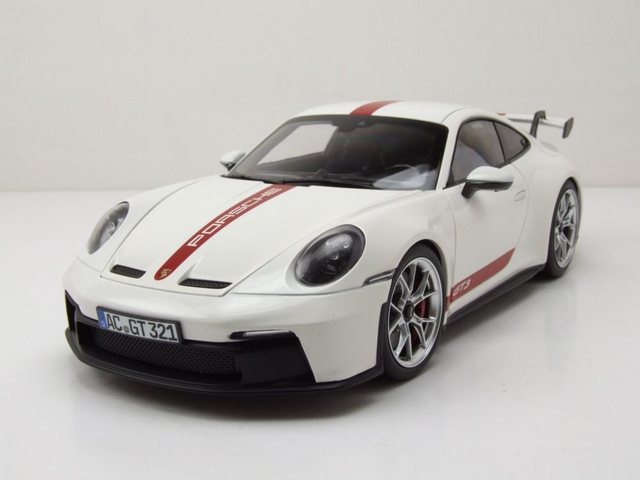 Norev Modellauto Porsche 911 GT3 2021 weiß Modellauto 1:18 Norev