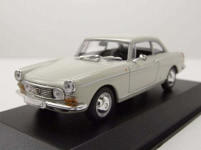 Maxichamps Modellauto Peugeot 404 Coupe 1962 weiß Modellauto 1:43 Maxichamps