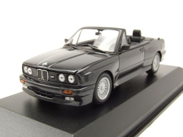 Maxichamps Modellauto BMW M3 E30 Cabrio 1988 schwarz metallic Modellauto 1:43 Maxichamps