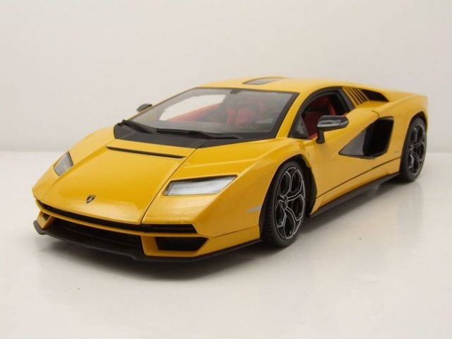 Maisto® Modellauto Lamborghini Countach LPI 800-4 2021 gelb Modellauto 1:18 Maisto