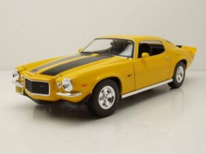 Maisto® Modellauto Chevrolet Camaro Z28 1971 gelb Modellauto 1:18 Maisto