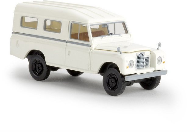 Brekina Modellauto Brekina 1/87 13775 Land Rover 109 weiss