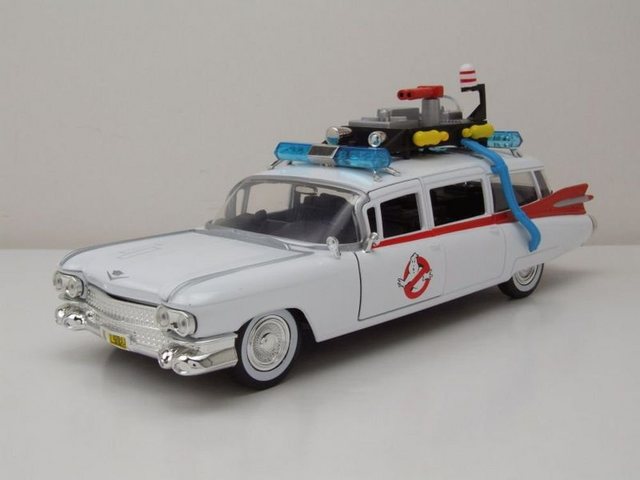 JADA Modellauto Cadillac 1959 Ecto-1 Ghostbusters weiß Modellauto 1:24 Jada Toys