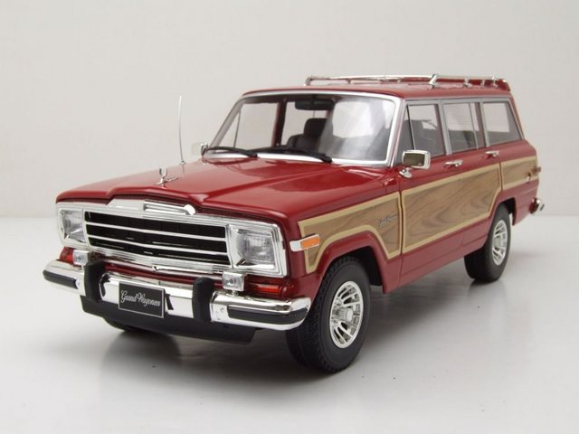 KK Scale Modellauto Jeep Grand Wagoneer 1989 rot Modellauto 1:18 KK Scale