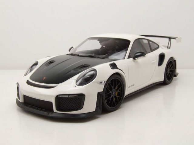 Minichamps Modellauto Porsche 911 (991.2) GT2 RS 2018 weiß mit schwarzen magnesium Felgen