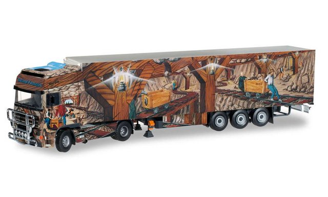 Herpa Modellauto Herpa / Tekno 70645 DAF 95 Kühlkoffer-Sattelzug He