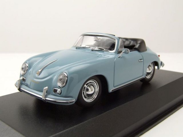 Maxichamps Modellauto Porsche 356 A Cabrio 1956 blau Modellauto 1:43 Maxichamps