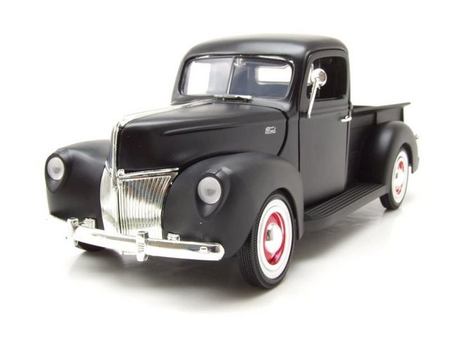 Motormax Modellauto Ford Pick Up 1940 matt schwarz Modellauto 1:18 Motormax