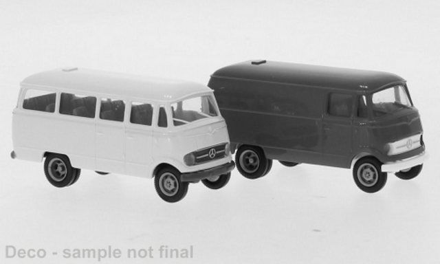 Brekina Modellauto Brekina H0 1/87 10212 Mercedes Sortiment zum Bau je ein MB L 319Kasten