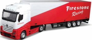 Bburago Sammlerauto Streetfire MB Actros mit Aufleger Firestone