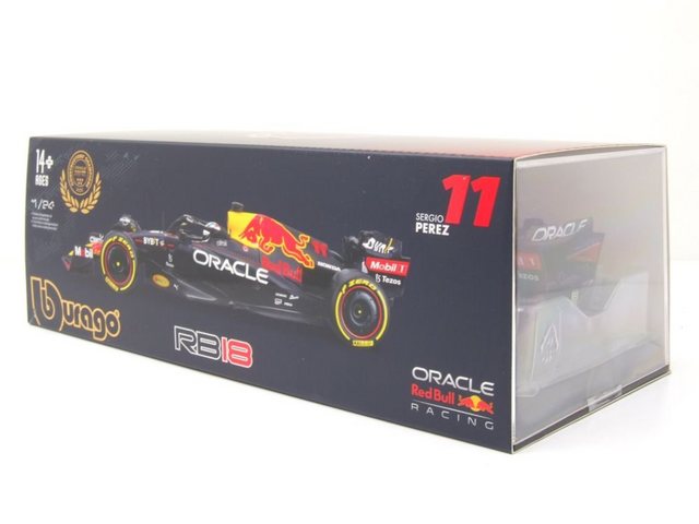 Bburago Modellauto Red Bull RB18 Formel 1 2022 #11 Perez Modellauto 1:24 Bburago