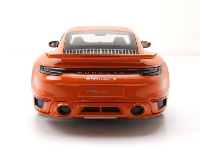 Minichamps Modellauto Porsche 911 992 Turbo S Coupe Sport Design 2021 orange Modellauto
