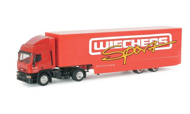 Herpa Modellauto LH Herpa 38119 Iveco ET HD Renntransporter 1:87