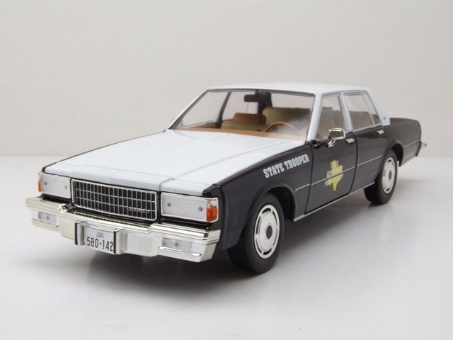 GREENLIGHT collectibles Modellauto Chevrolet Caprice Texas Department Public Safety 1987 schwarz weiß