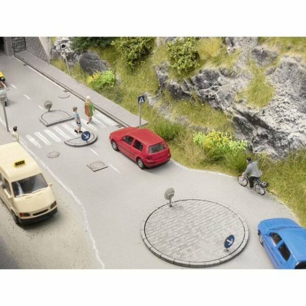 NOCH Modelleisenbahn-Fertiggelände N Verkehrsinsel-Set