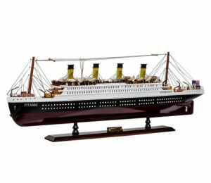Aubaho Modellboot Modellschiff Titanic Model Schiff Holz 80cm Maritime Dekoration kein Bausatz