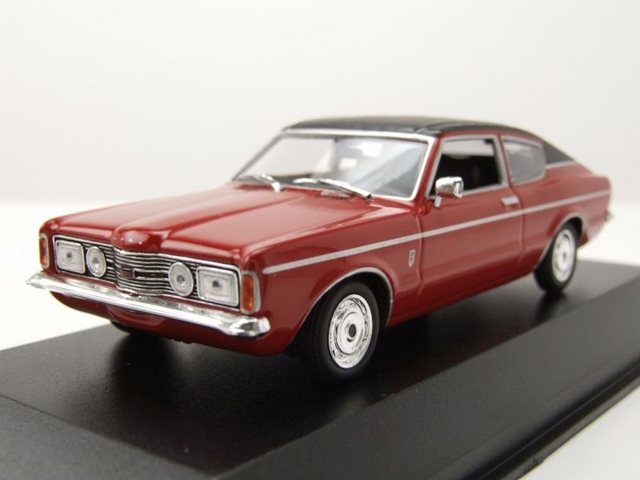 Maxichamps Modellauto Ford Taunus Coupe 1970 rot Modellauto 1:43 Maxichamps