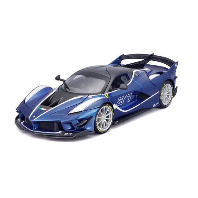 Bburago Modellauto Ferrari FXX-K Evo 2017 Peter Mann #27 Tour de France (blau)