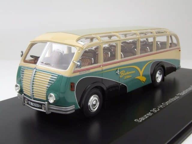 Schuco Modellauto Saurer 3C-H Bus Bachmann beige/grün Modellauto 1:43 Schuco