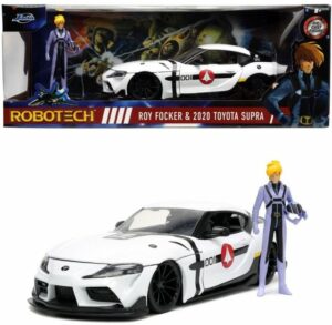 JADA Modellauto Modellauto Robotech R. Fokker 20 Toyota Supra mit Figur 1:24 253255052