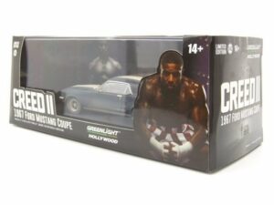 GREENLIGHT collectibles Modellauto Ford Mustang Coupe 1967 matt schwarz verschmutzt Creed II Modellauto