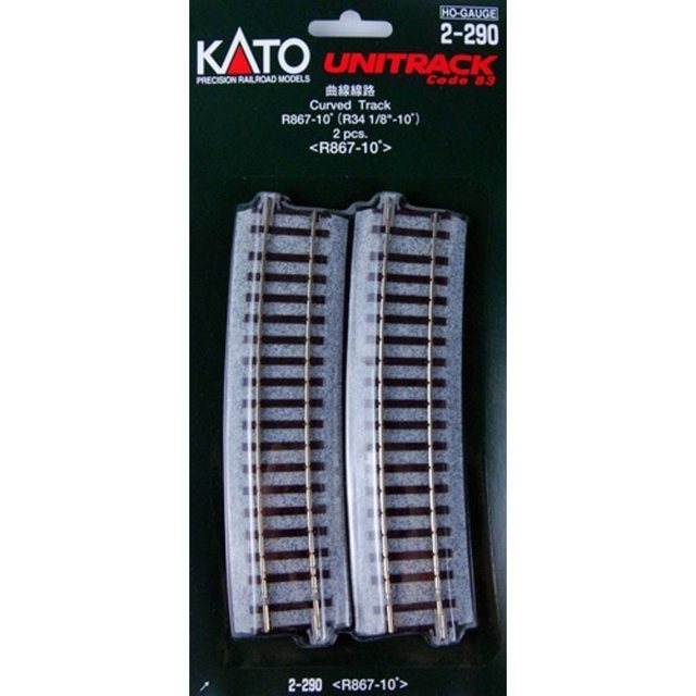 KATO H0 2er-Set Gebogenes Gleis R867-10°