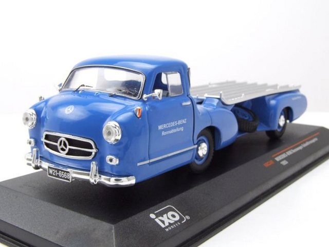 ixo Models Modellauto Mercedes Renntransporter Blaues Wunder 1955 blau Modellauto 1:43 ixo