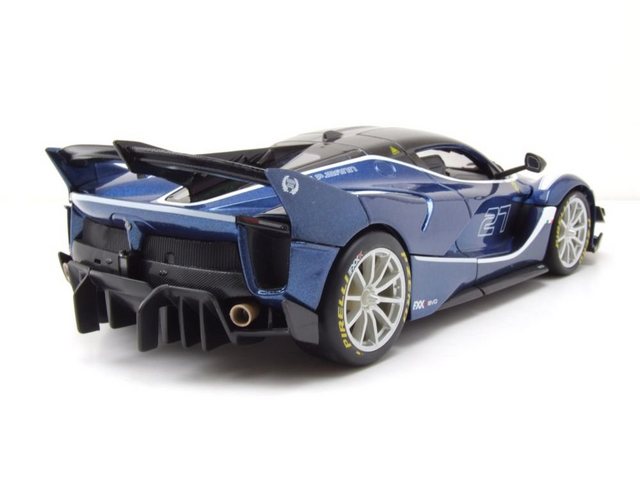 Bburago Modellauto Ferrari FXX K Evo #27 blau Modellauto 1:18 Bburago