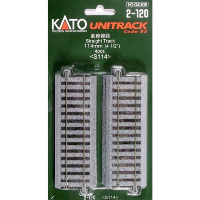 KATO H0 4er-Set Gleis gerade 114 mm