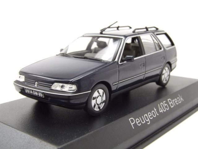 Norev Modellauto Peugeot 405 Break Kombi 1991 dunkelblau Modellauto 1:43 Norev