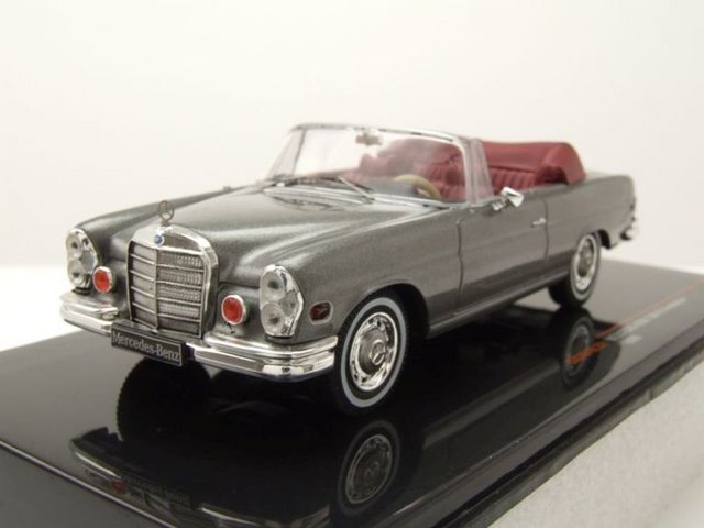 ixo Models Modellauto Mercedes 280 SE 3.5 W111 Cabrio 1969 grau metallic Modellauto 1:43