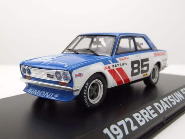 GREENLIGHT collectibles Modellauto Datsun 510 BRE #85 1972 blau weiß rot Bobby Allison Modellauto 1:43