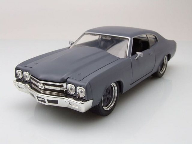 JADA Modellauto Chevrolet Chevelle 1970 matt grau Dom Fast & Furious Modellauto 1:24