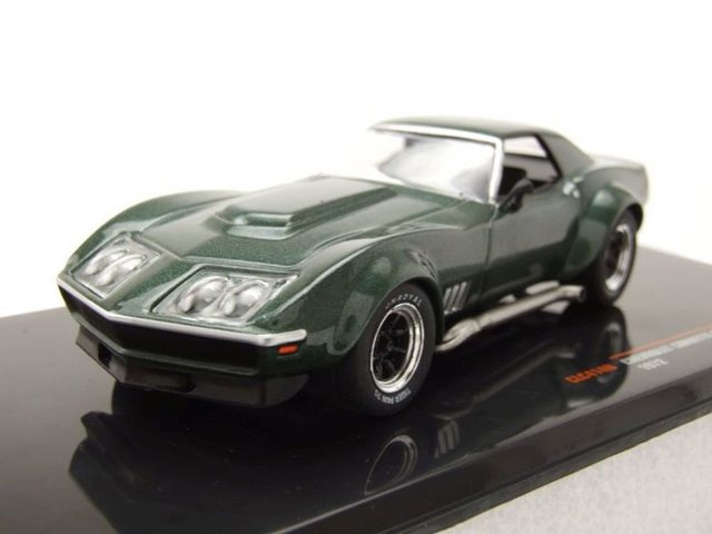 ixo Models Modellauto Chevrolet Corvette C3 Custom 1972 grün metallic Modellauto 1:43 ixo