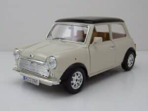 Bburago Modellauto Mini Cooper 1969 beige schwarz Modellauto 1:18 Bburago