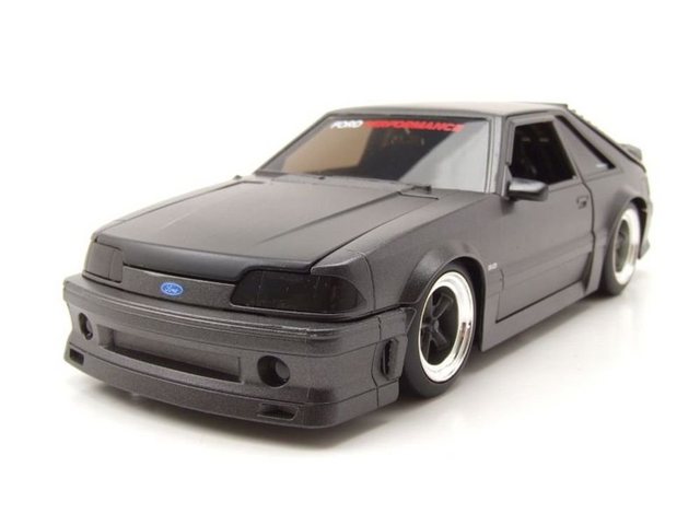 JADA Modellauto Ford Mustang GT 1989 schwarz grau Modellauto 1:24 Jada Toys