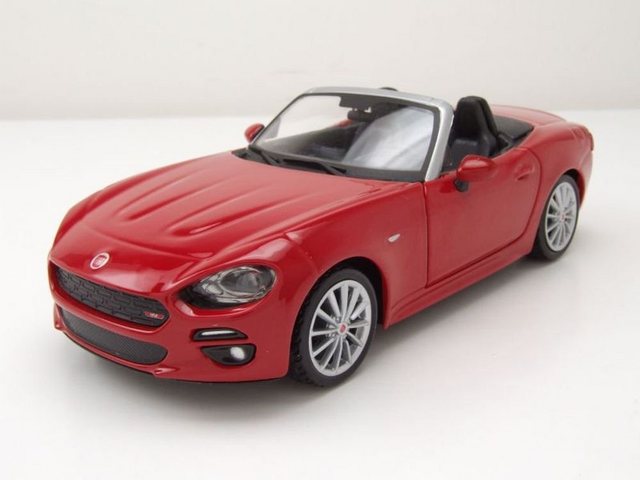 Bburago Modellauto Fiat Spider Cabrio 2016 rot Modellauto 1:24 Bburago