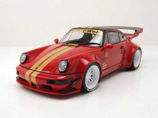 Solido Modellauto Porsche 964 RWB Bodykit 2021 rot Modellauto 1:18 Solido