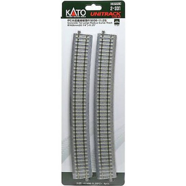 KATO H0 4er-Set Gebogenes Gleis R1606 mm