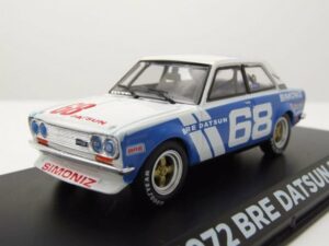 GREENLIGHT collectibles Modellauto Datsun 510 BRE #68 1972 blau weiß Peter Gregg Modellauto 1:43 Greenlig