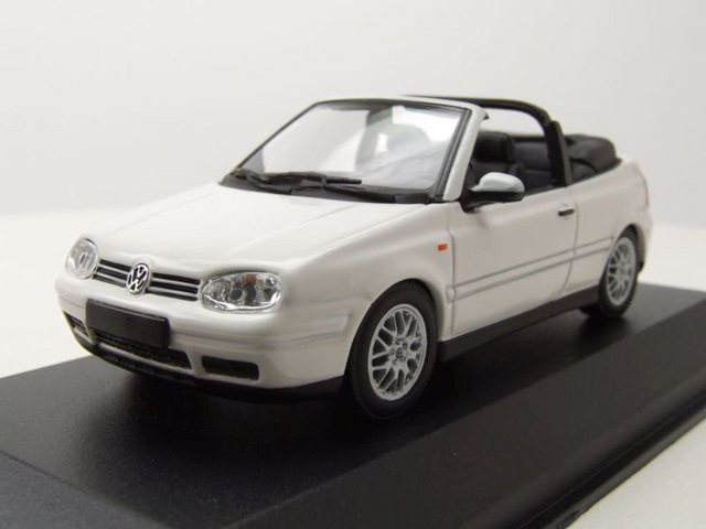 Maxichamps Modellauto VW Golf 4 Cabrio 1998 weiß Modellauto 1:43 Maxichamps