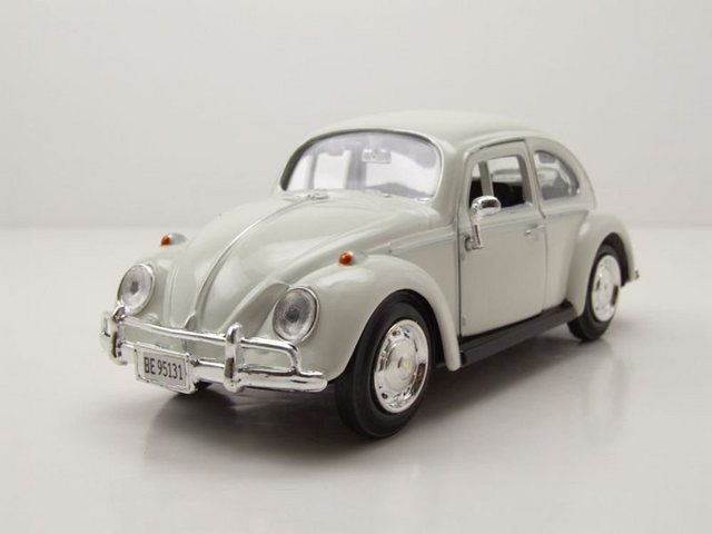 Motormax Modellauto VW Käfer 1966 creme James Bond Modellauto 1:24 Motormax