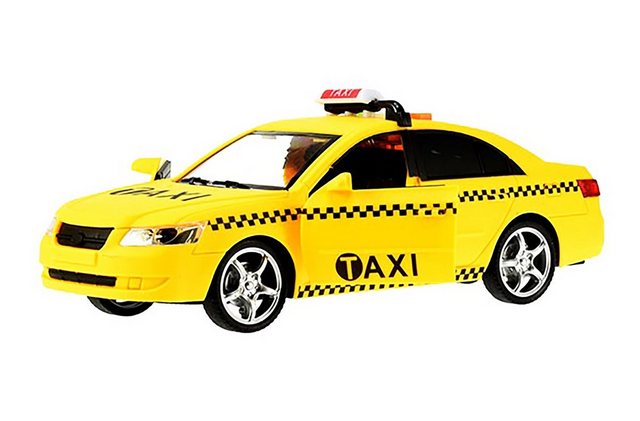 Toi-Toys Modellauto TAXI Modellauto 24cm mit Licht & Sound Friktionsantrieb Gelb Modell Auto Spielzeugauto Kinder Spielzeug Geschenk 04