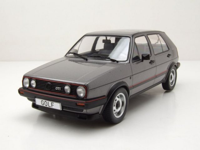 MCG Modellauto VW Golf 2 GTI 5-Türer 1984 dunkelgrau metallic Modellauto 1:18 MCG